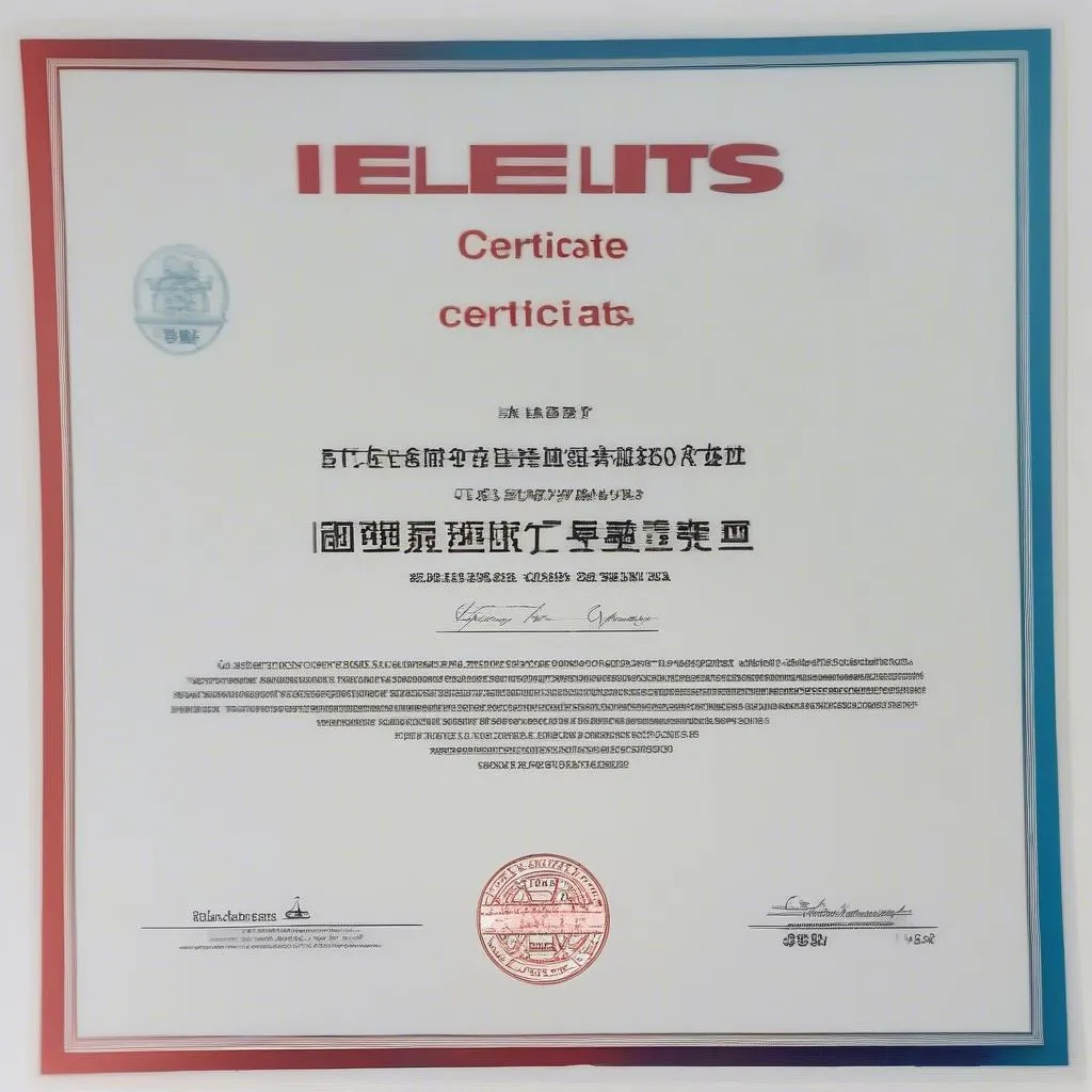 Bản sao chứng chỉ IELTS