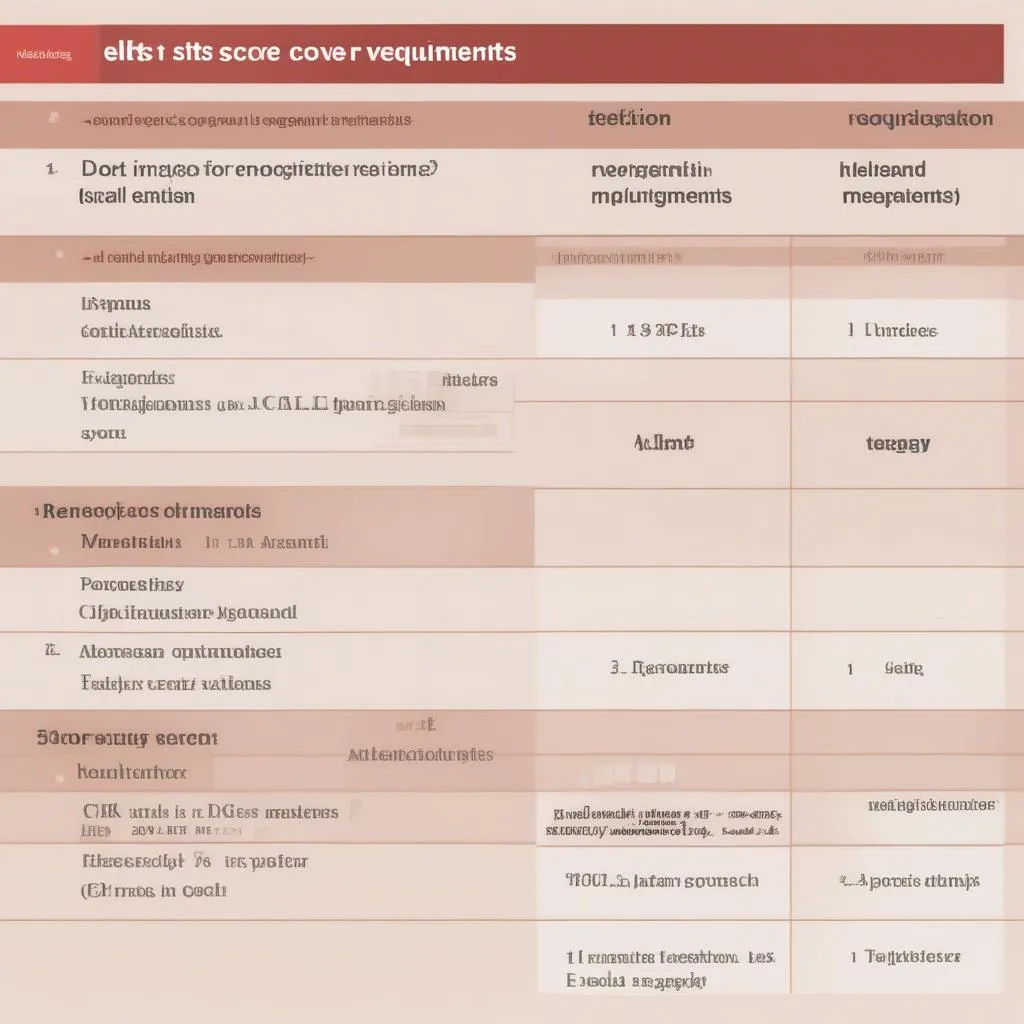 Bảng tính điểm IELTS