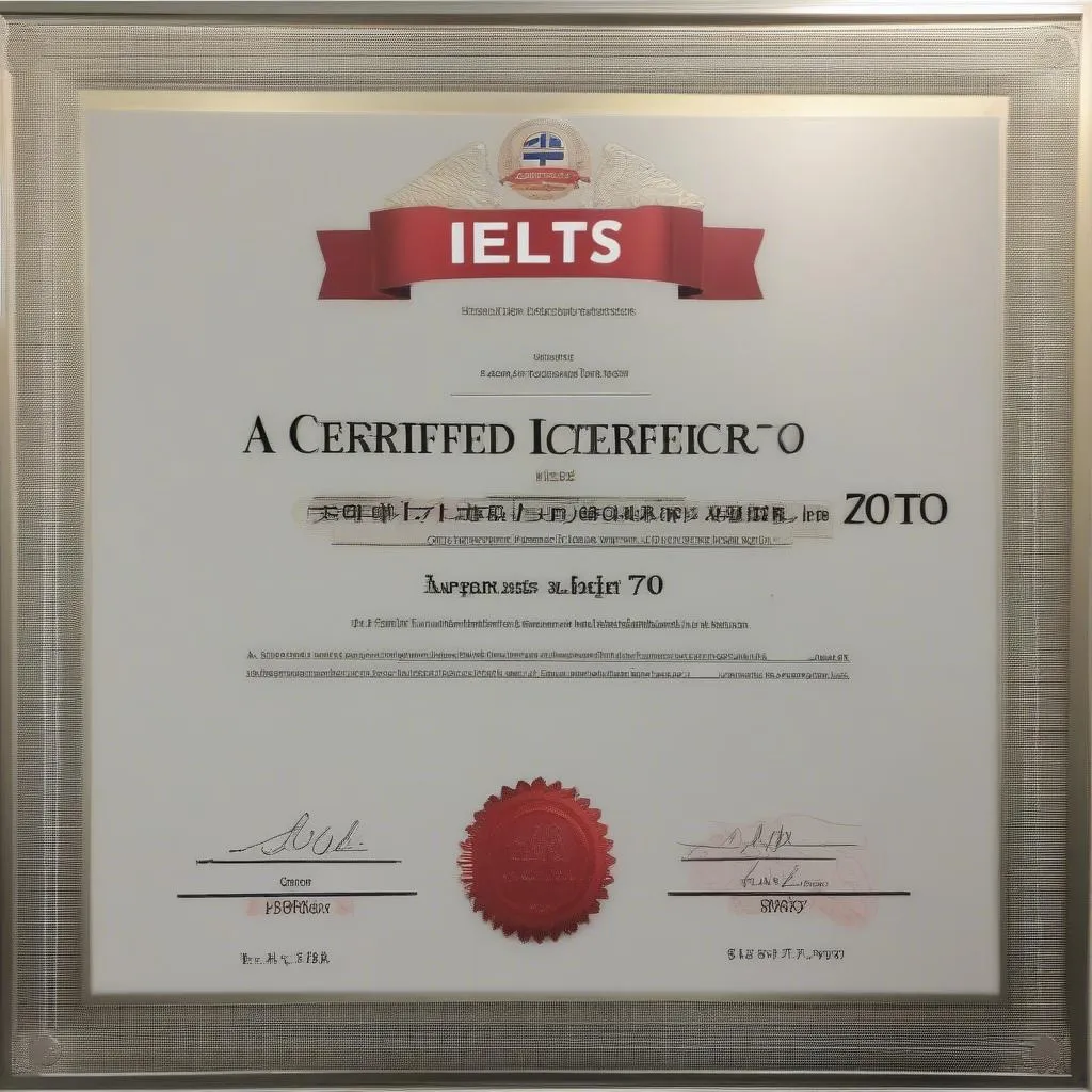 Bằng IELTS 7.0 chính thức