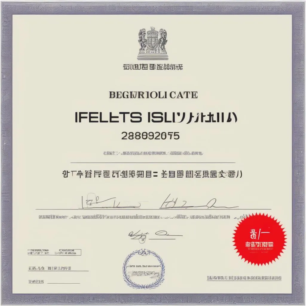 IELTS certificate