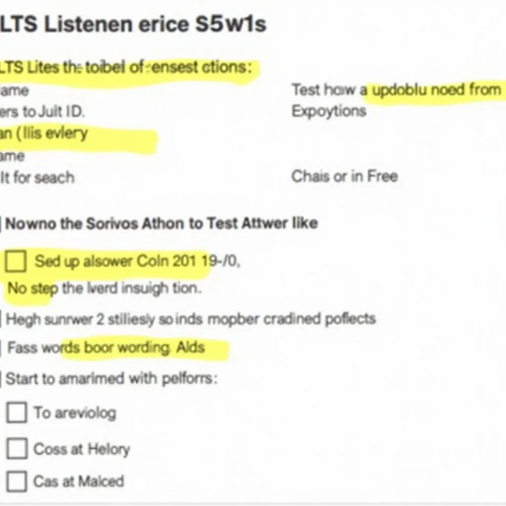 Answer Sheet IELTS Listening:  Structure and Important Notes