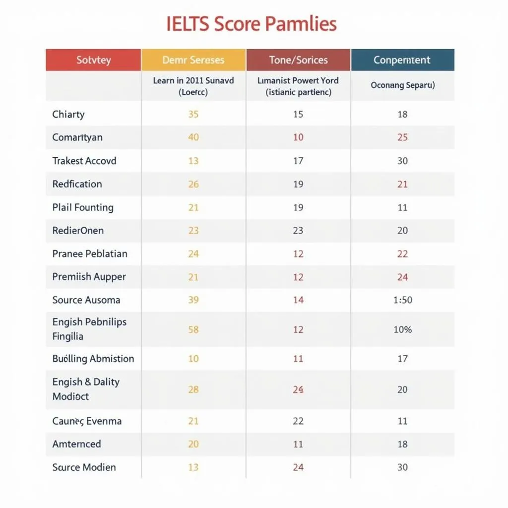 Bảng điểm IELTS và trình độ tương ứng