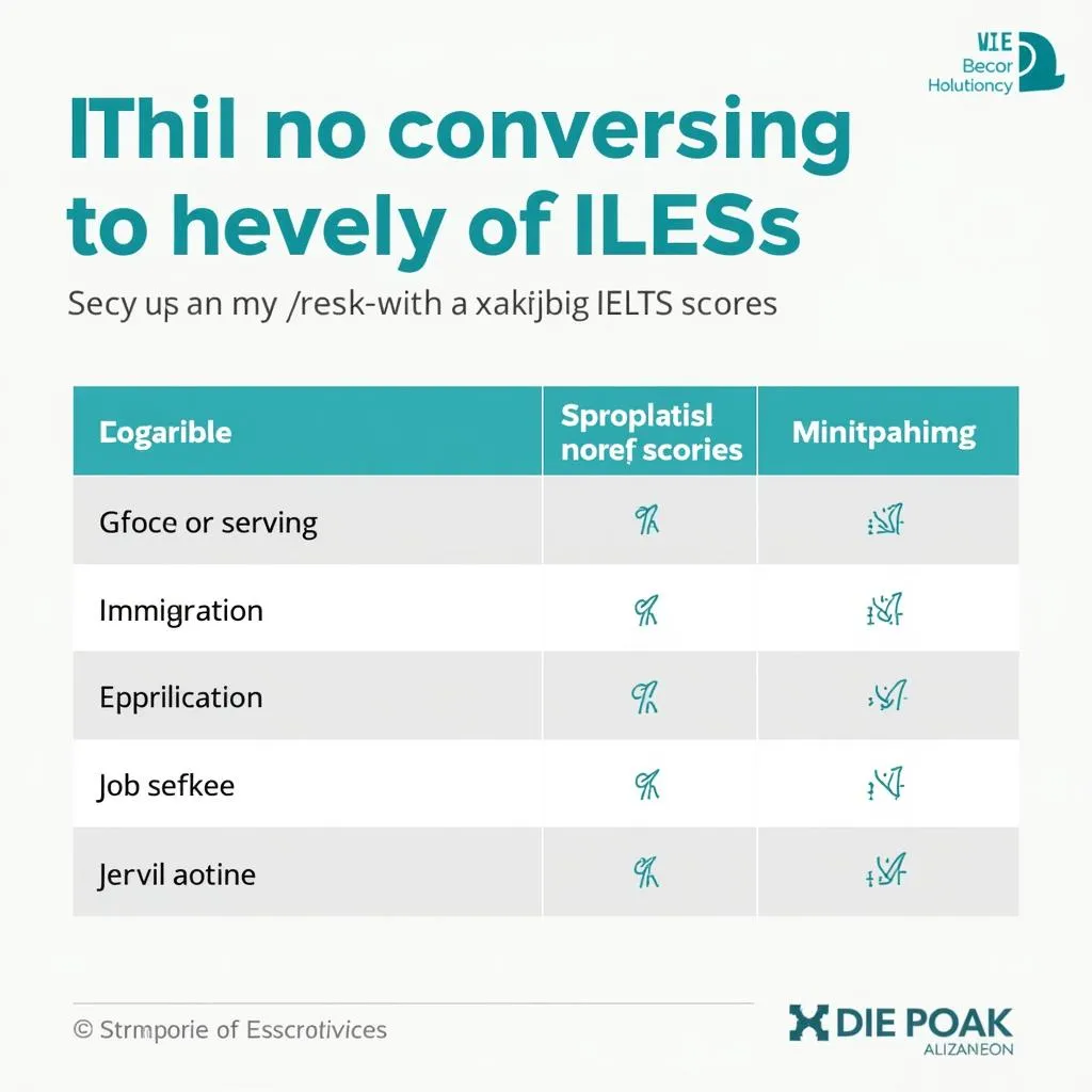 Bảng quy đổi điểm IELTS theo từng mục tiêu