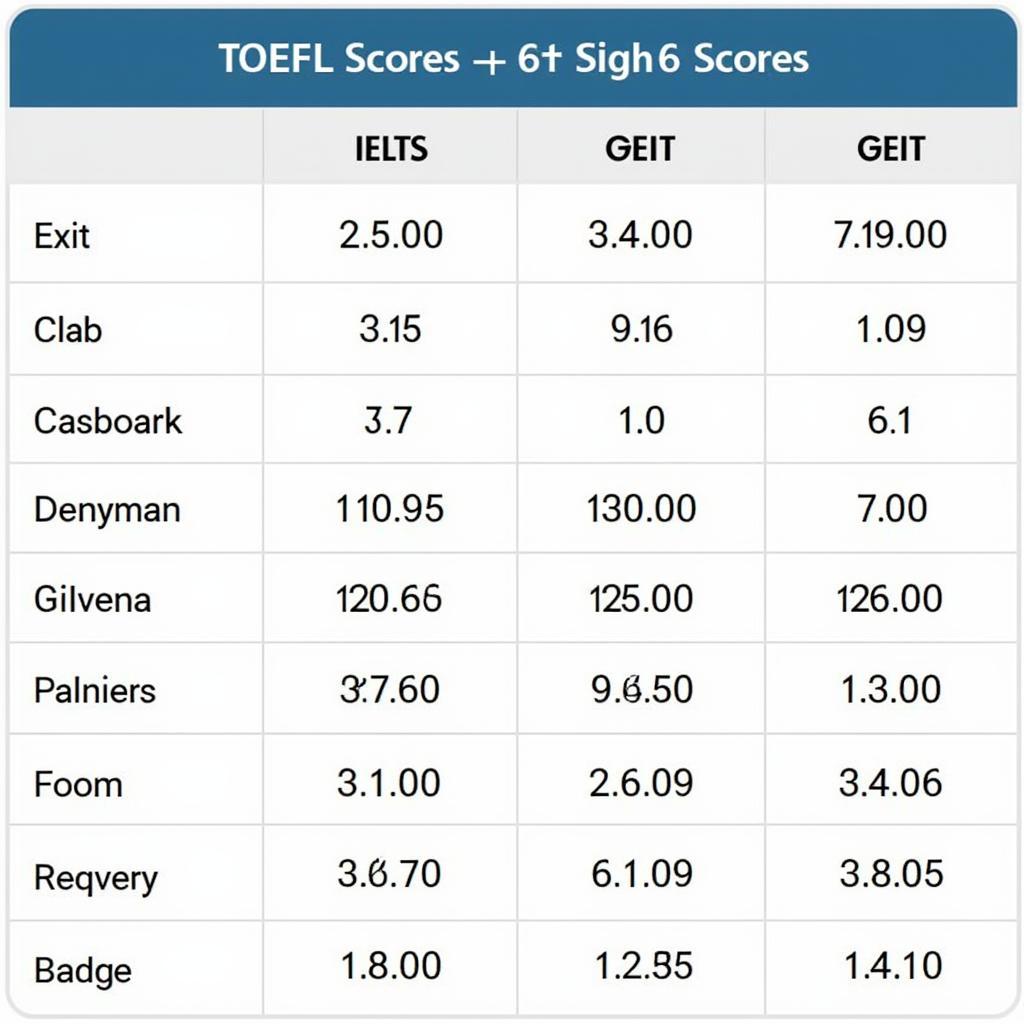 Bảng quy đổi điểm IELTS sang TOEFL