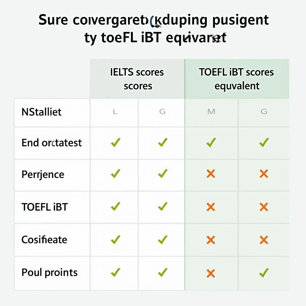 Bảng quy đổi điểm IELTS và TOEFL