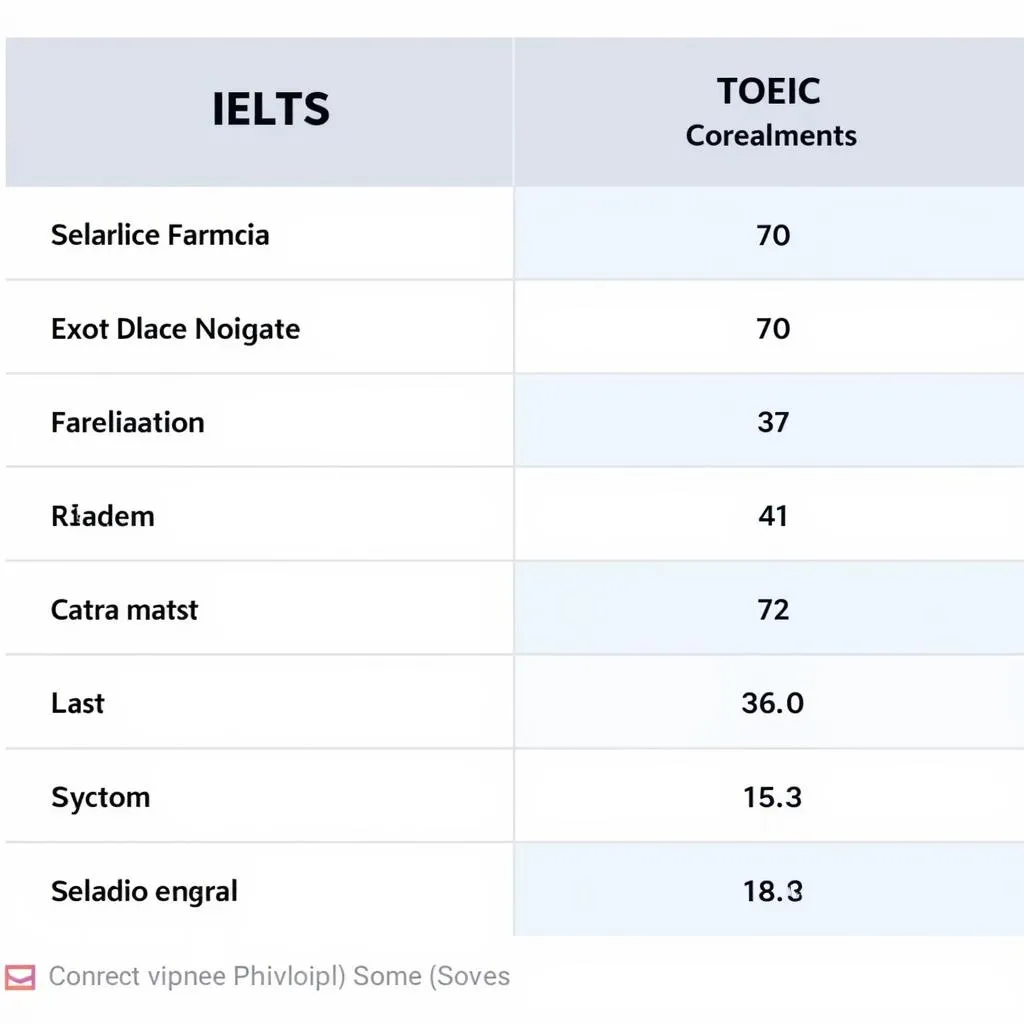 Bảng quy đổi điểm IELTS và TOEIC