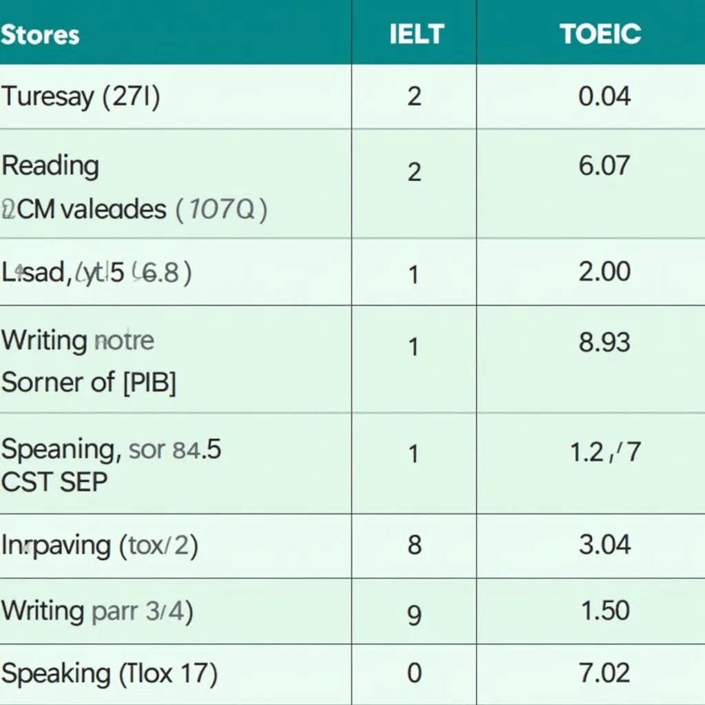 Bảng Quy Đổi Điểm TOEIC Sang IELTS