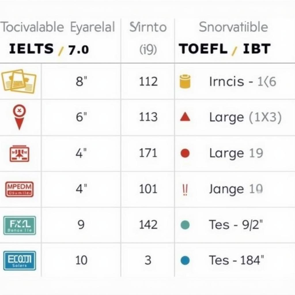 Bảng quy đổi IELTS 7.0 và TOEFL