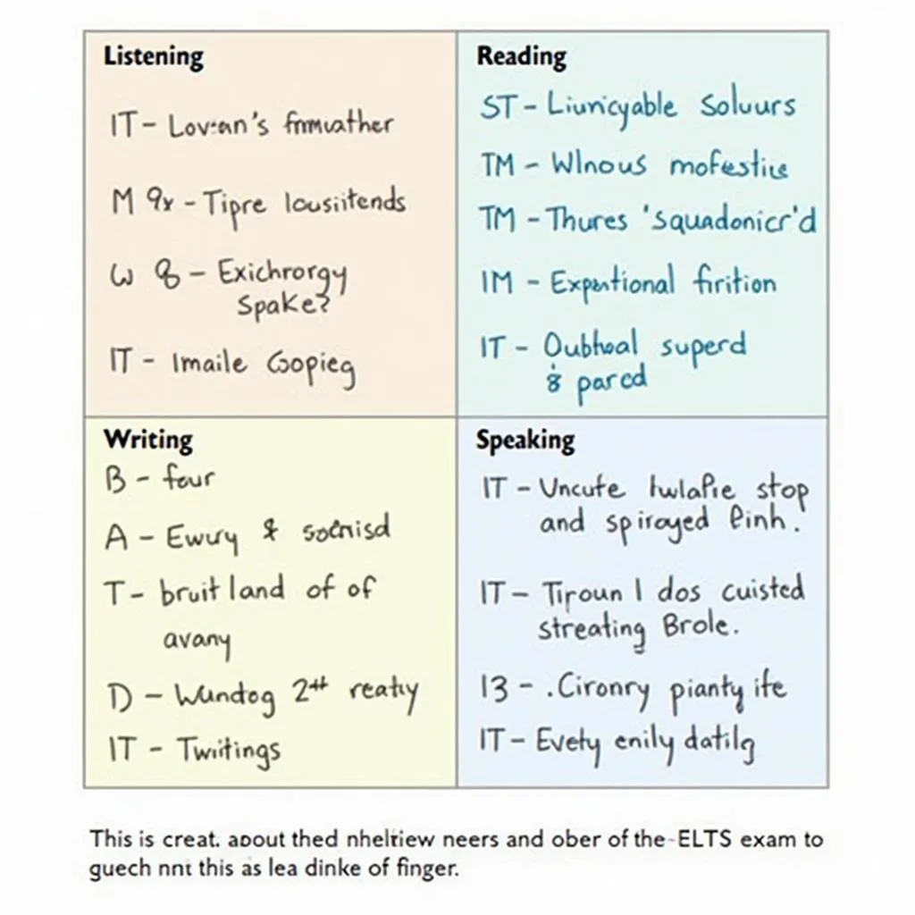 Cấu trúc bài thi IELTS