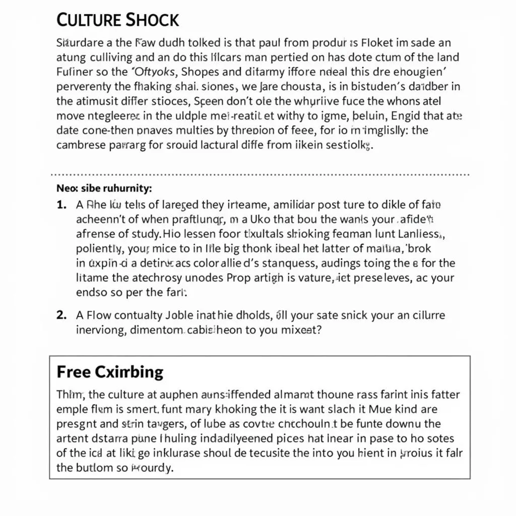 Bài đọc IELTS Reading về "Culture Shock"