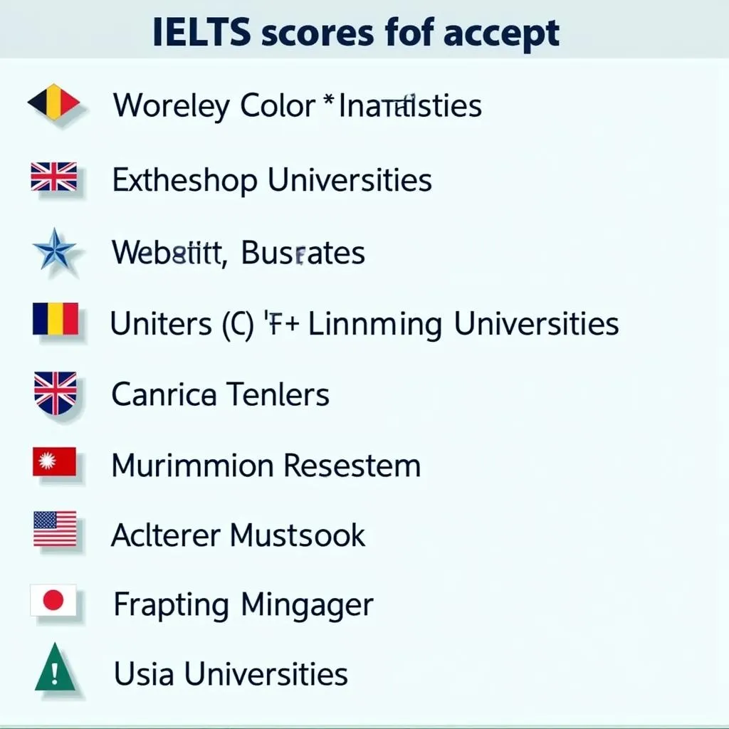 Danh sách các trường đại học xét tuyển IELTS