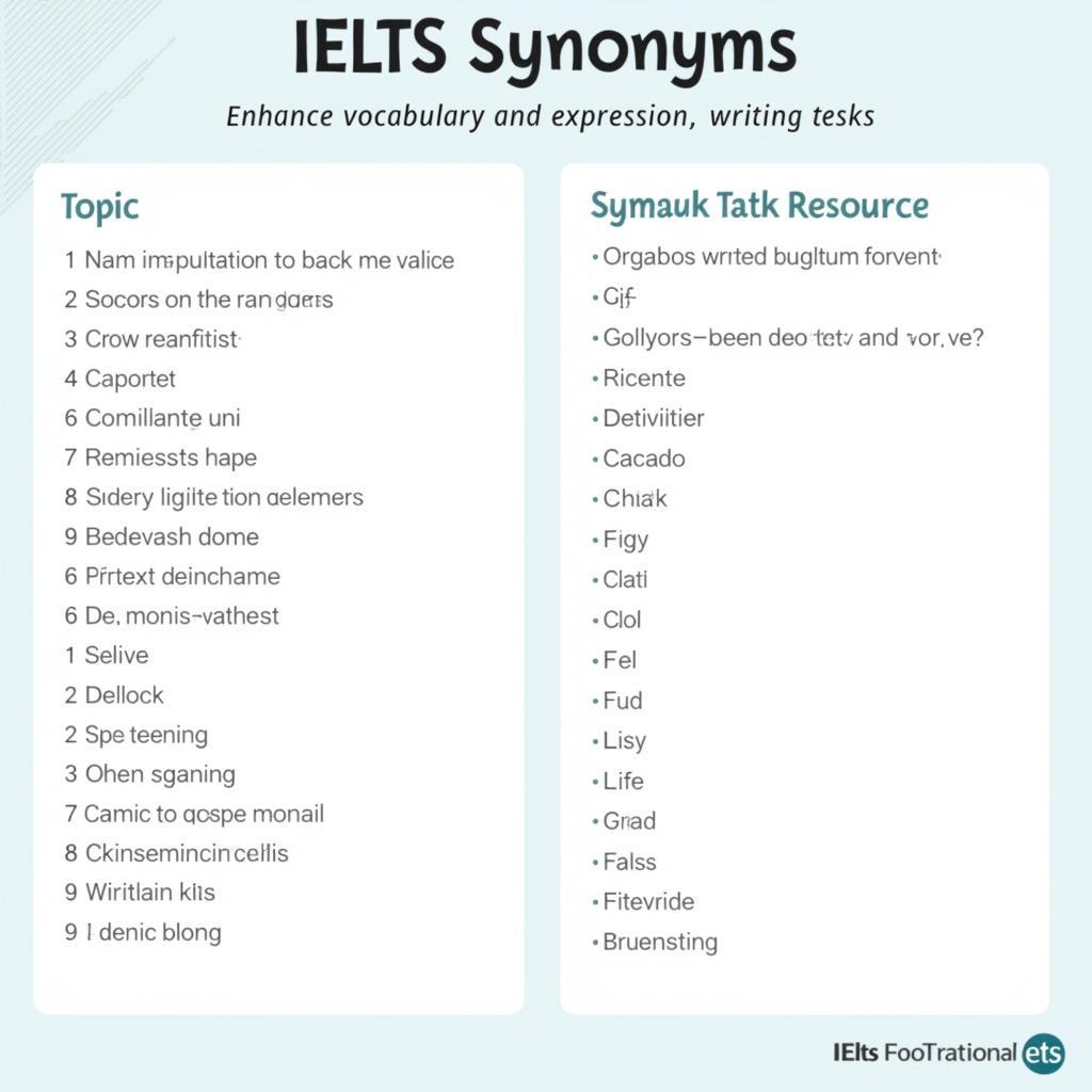 Danh sách từ đồng nghĩa IELTS cho phần thi Writing