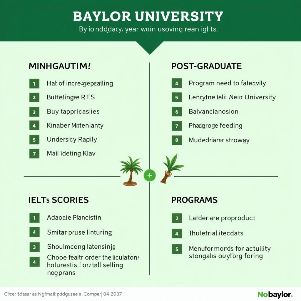 Yêu cầu IELTS Đại học Baylor