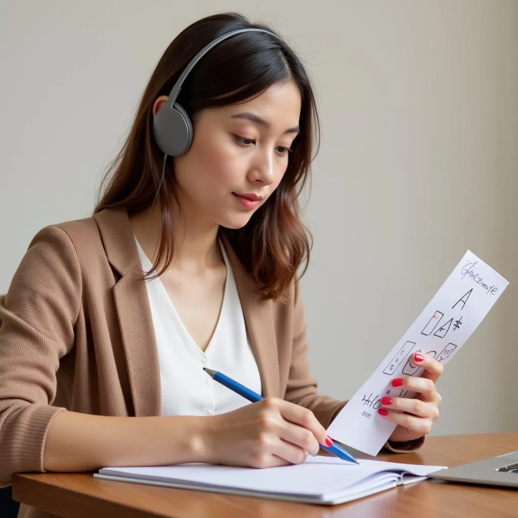 Ghi chú trong bài thi IELTS Listening