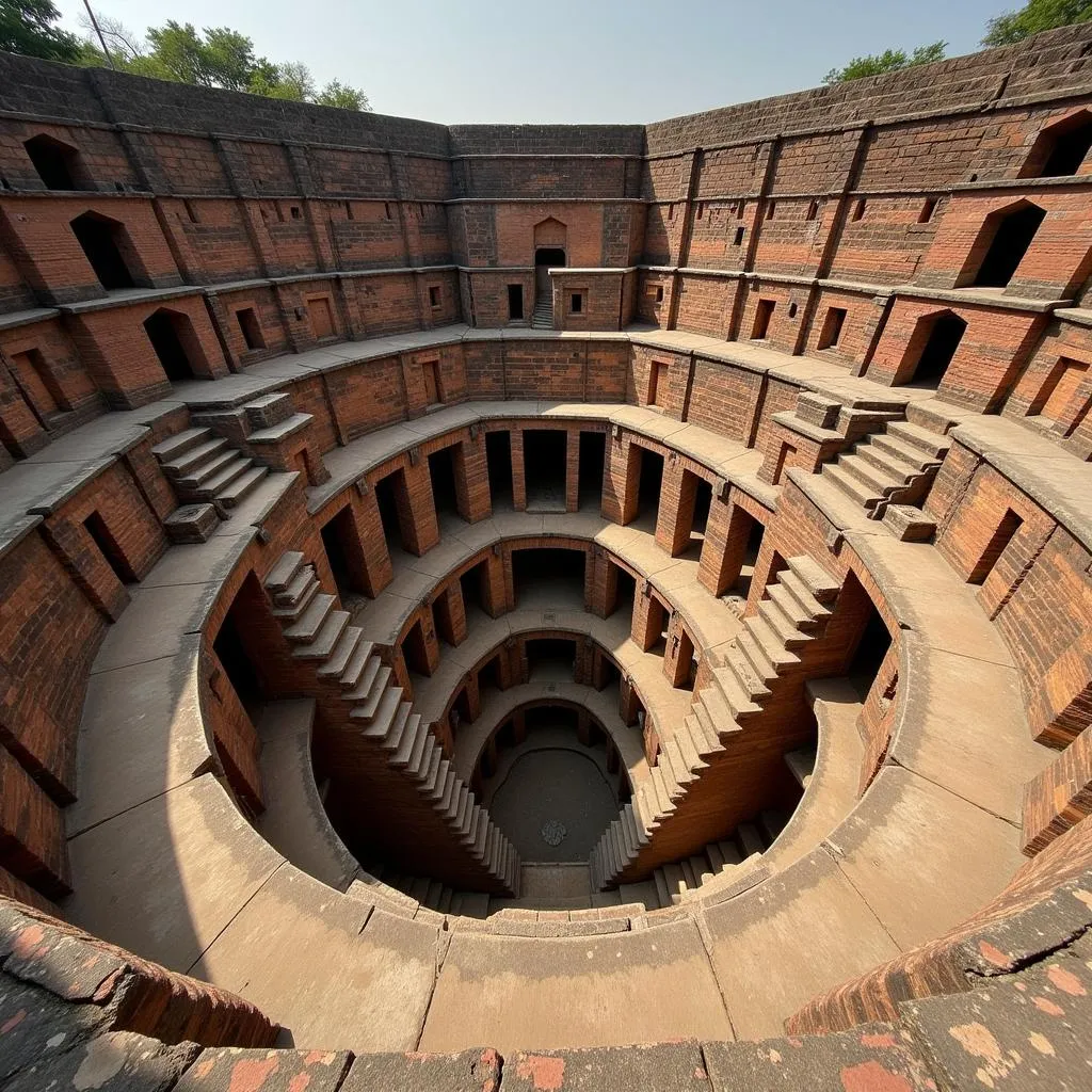 Giếng thang Chand Baori ở Ấn Độ