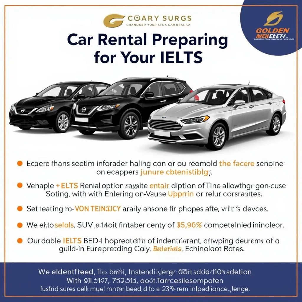 Thuê xe Golden Wheel Car Rental cho kỳ thi IELTS