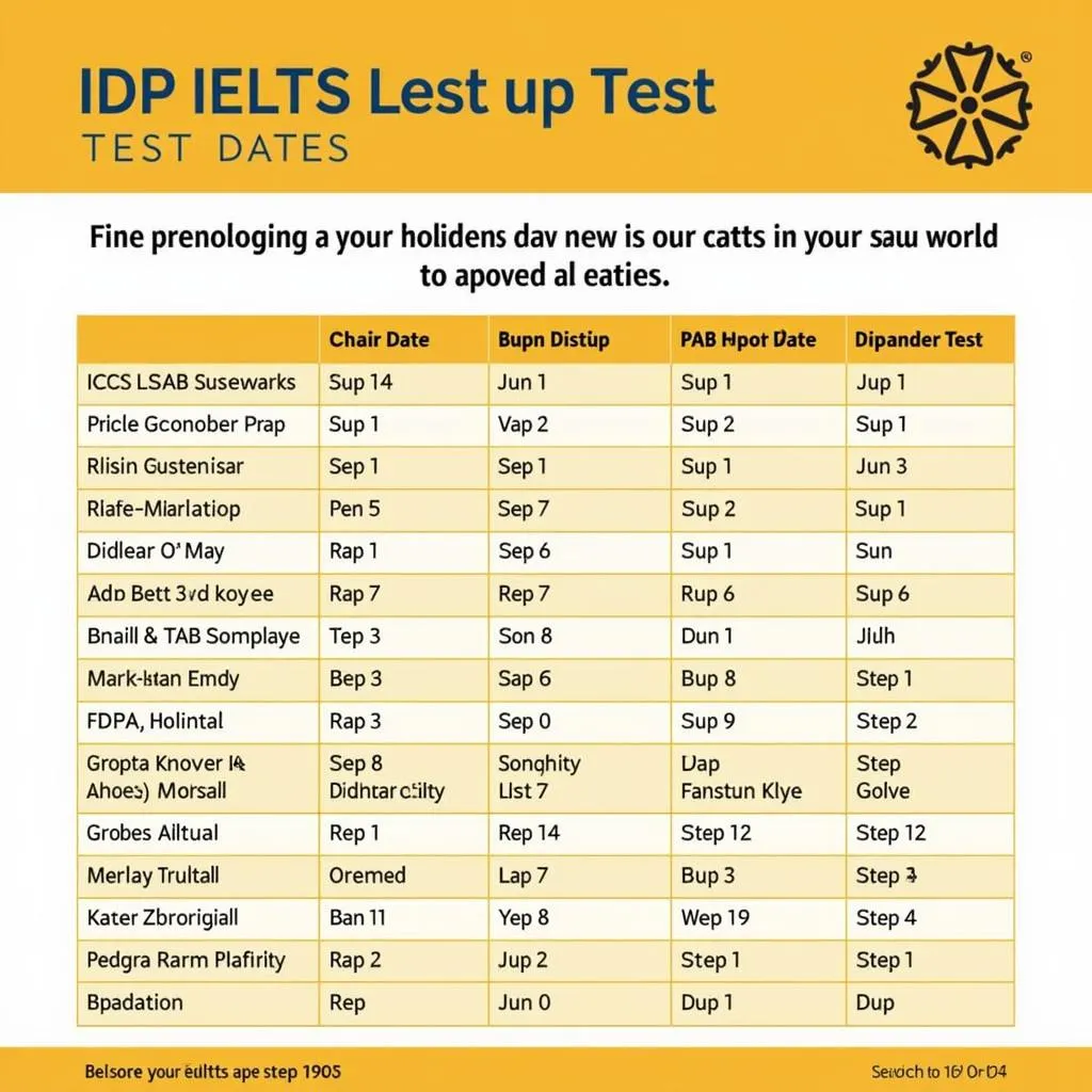 Lịch thi IDP IELTS Academic