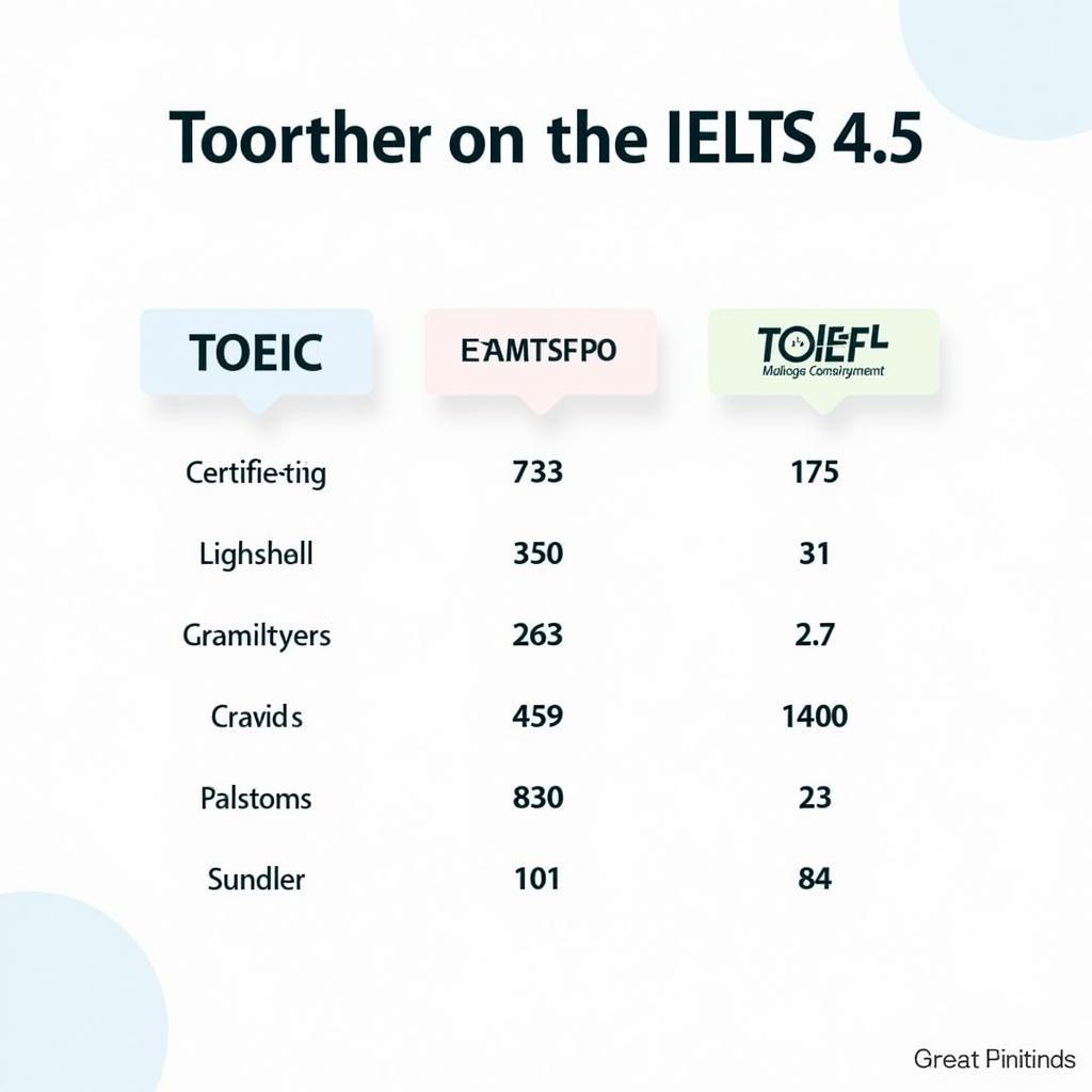 So sánh IELTS 4.5 với các chứng chỉ khác