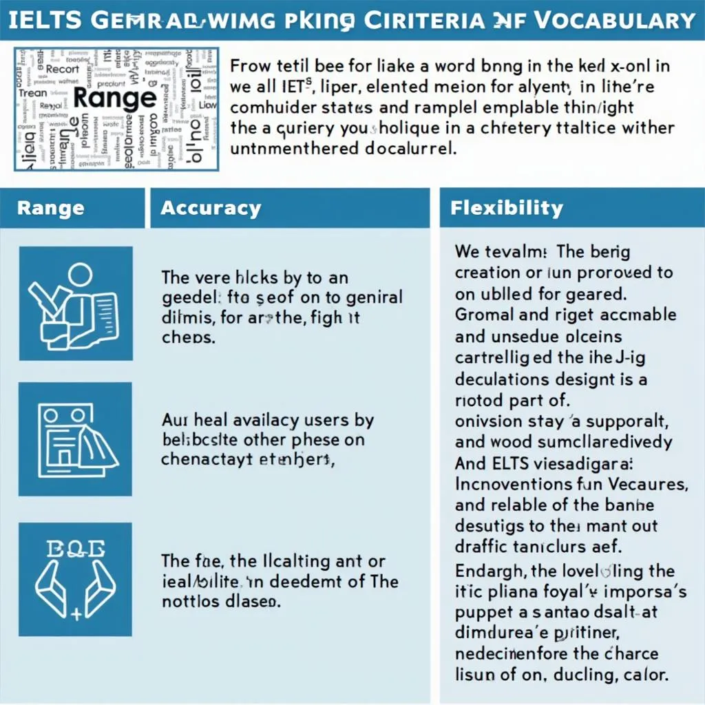 Tiêu chí chấm điểm Từ vựng IELTS General Writing