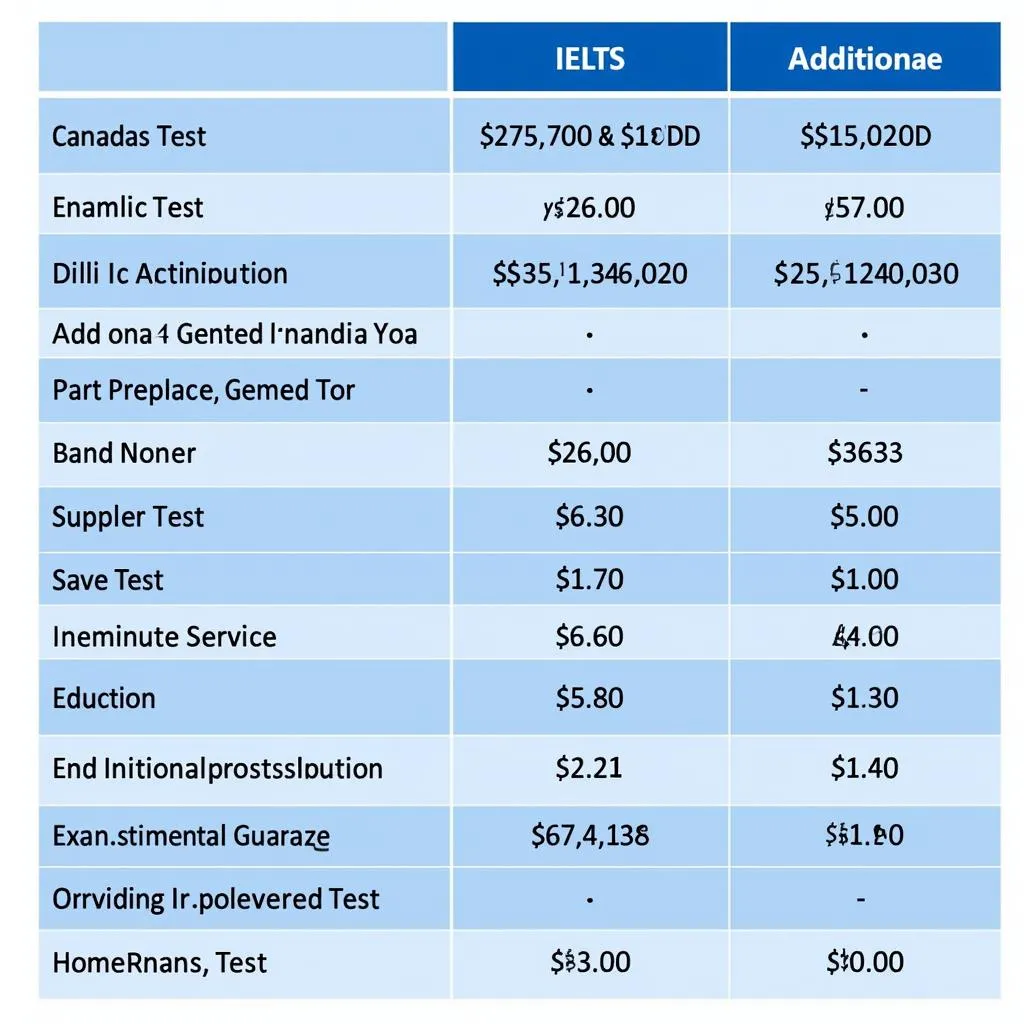 Lệ phí thi IELTS Canada