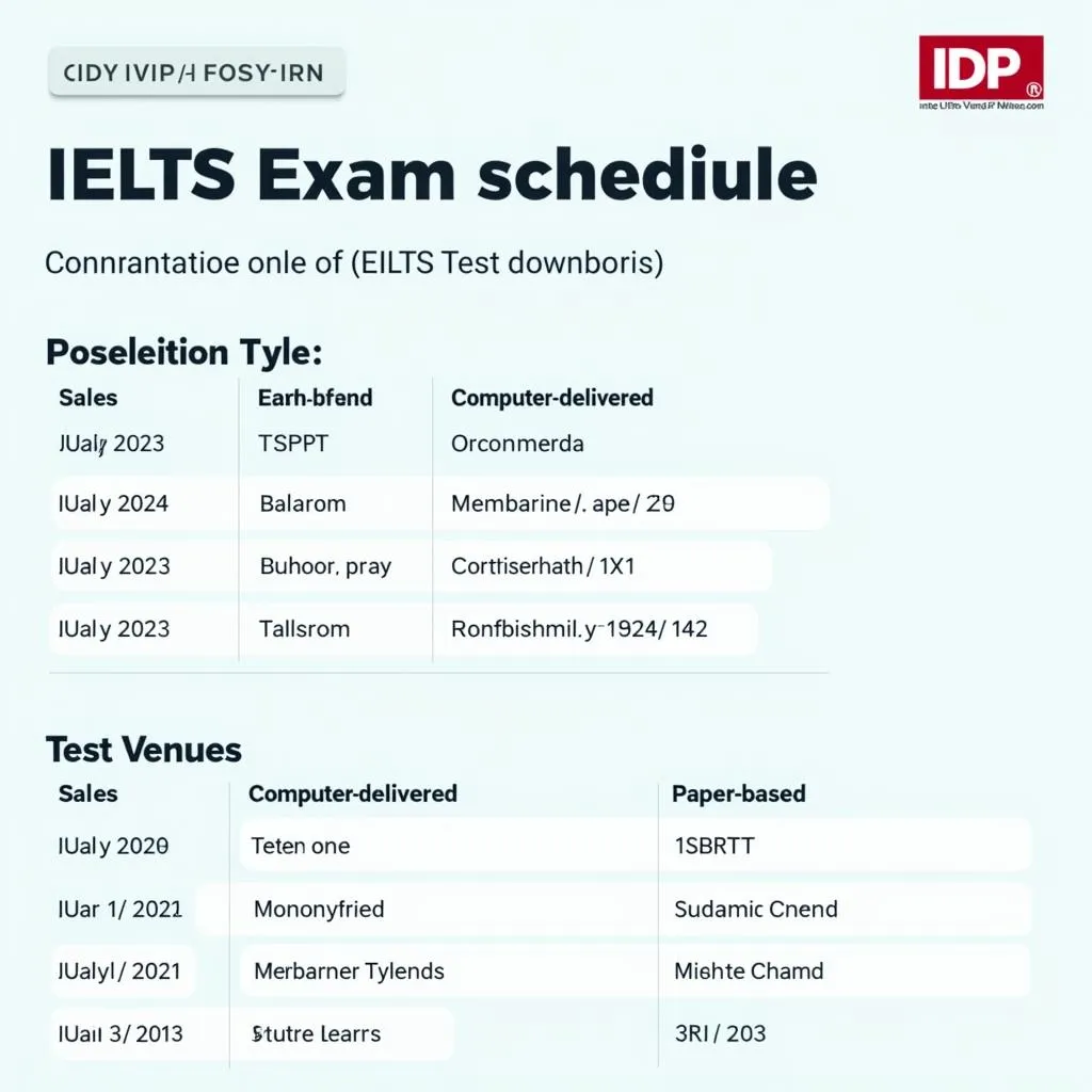 Lịch thi IELTS IDP Vinh