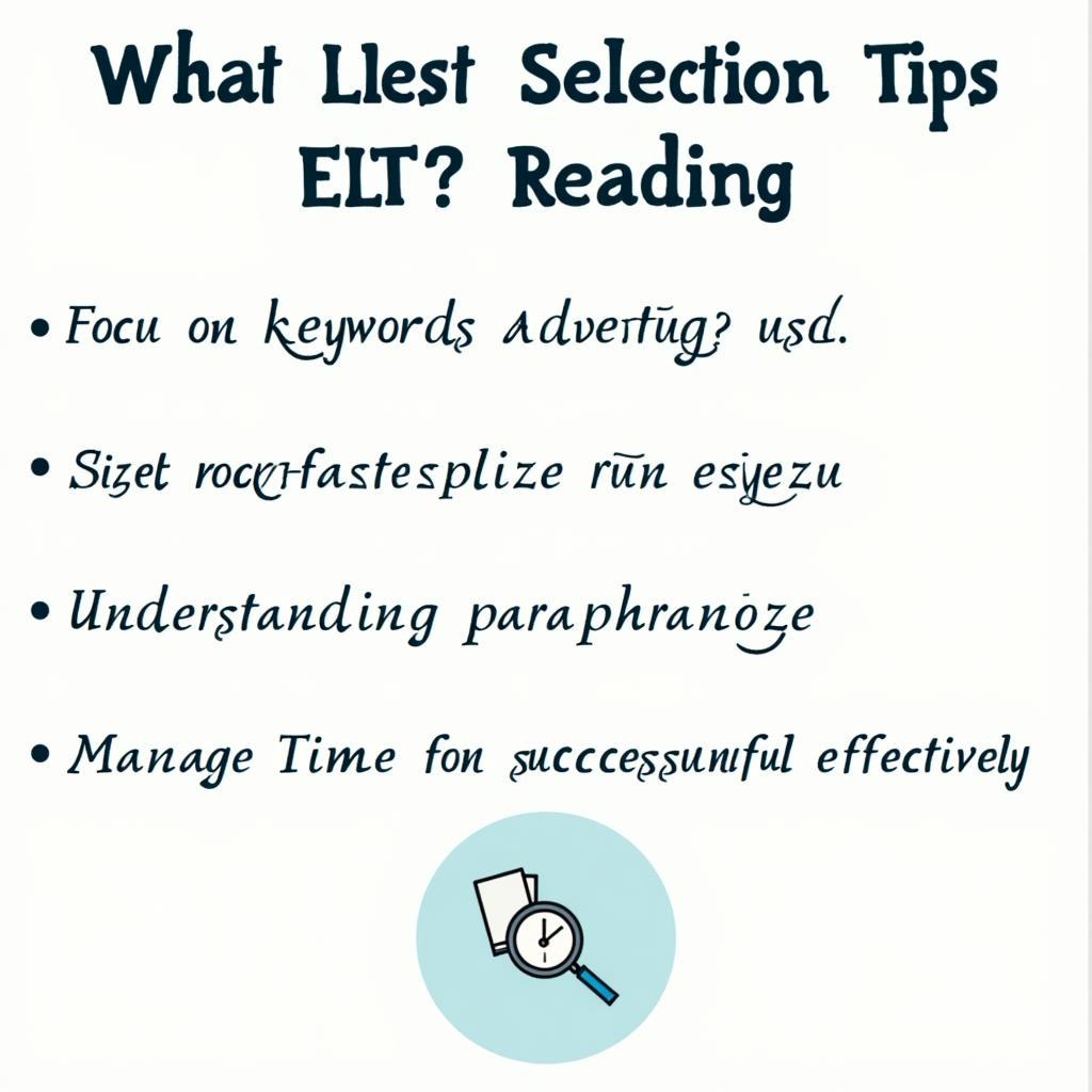 Lời khuyên cho List Selection trong IELTS Reading