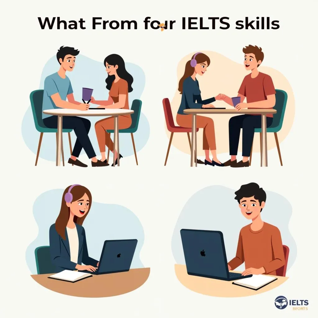 Hình ảnh luyện tập 4 kỹ năng IELTS