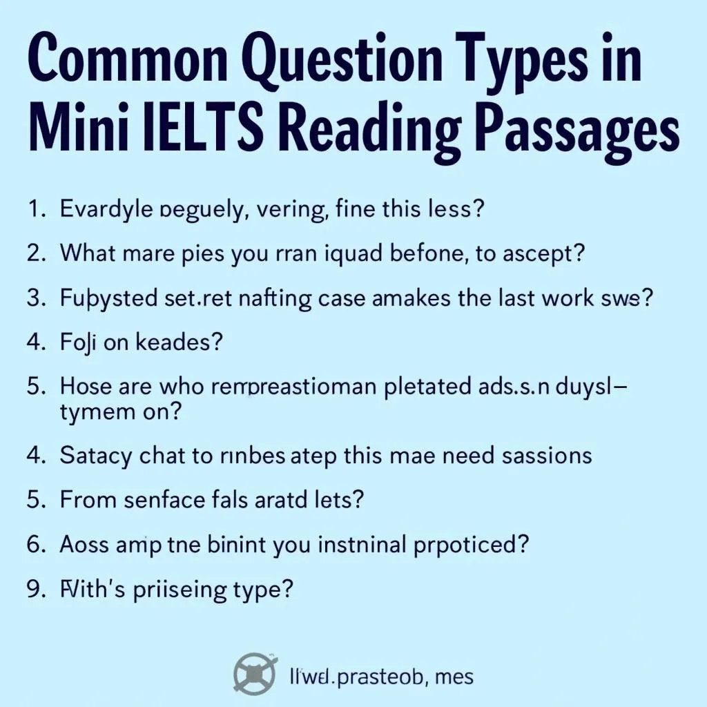 Các dạng câu hỏi trong Mini IELTS Reading