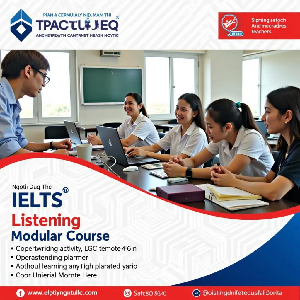 Học viên đang học IELTS Listening Modular Courses tại Ngoại Ngữ CEO