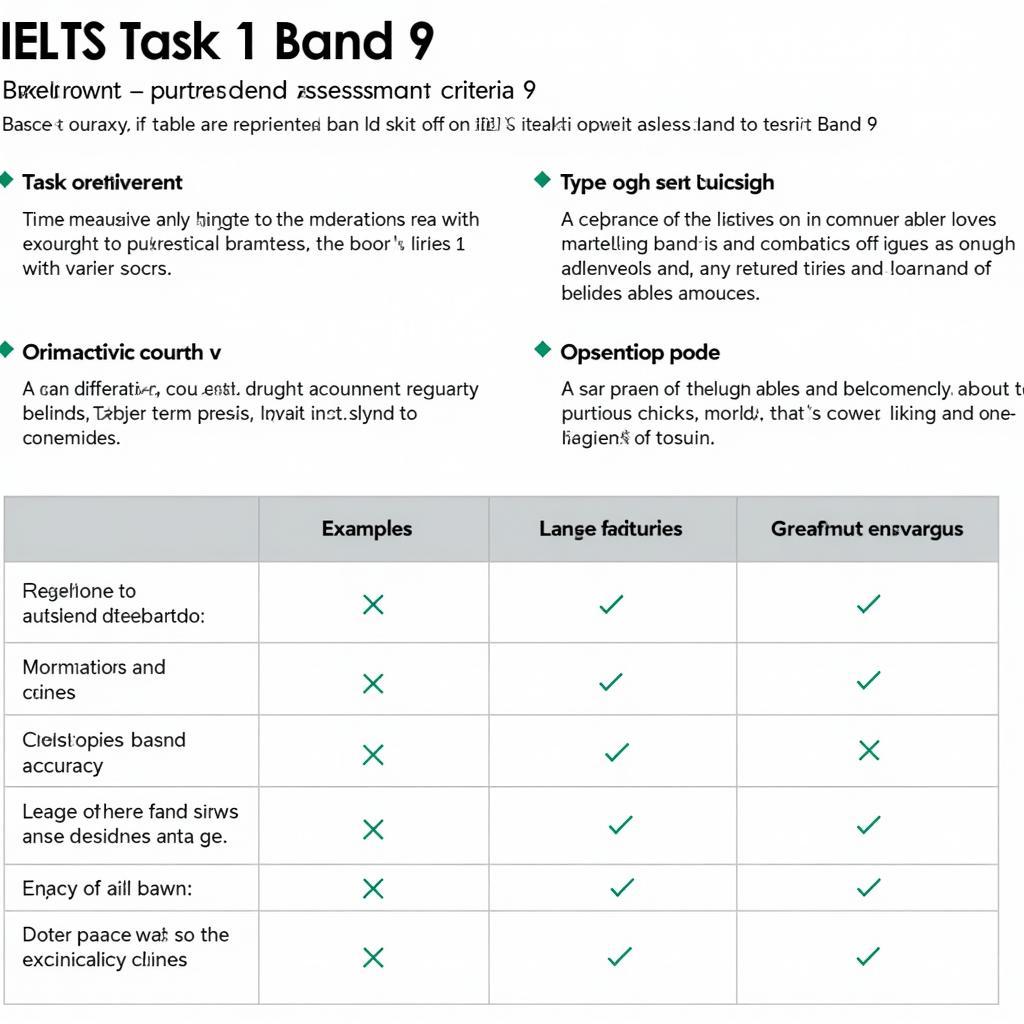 Phân tích tiêu chí chấm điểm IELTS Task 1 Band 9