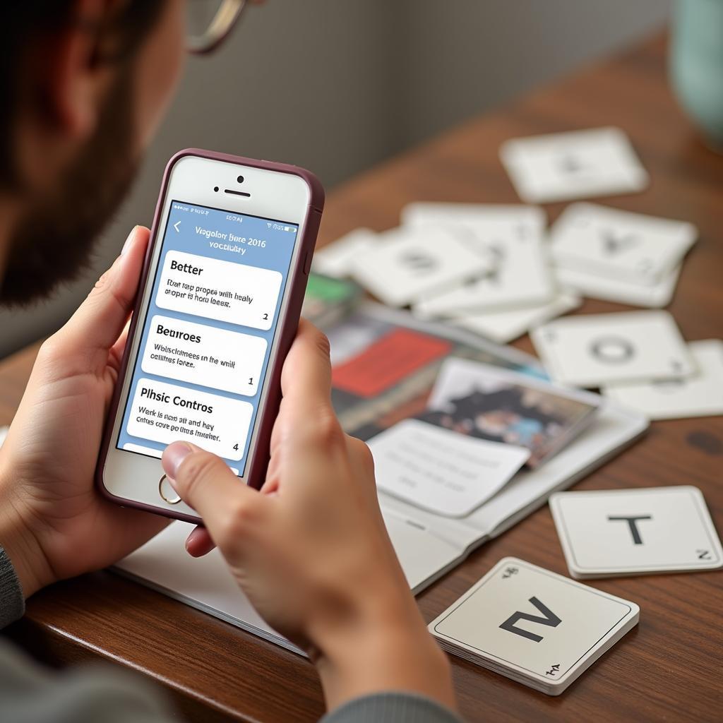 Sử dụng flashcard và ứng dụng học từ vựng