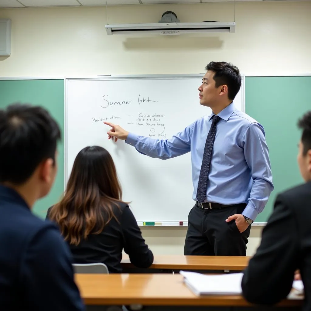 Hình ảnh Thầy Hải Anh đang giảng dạy IELTS