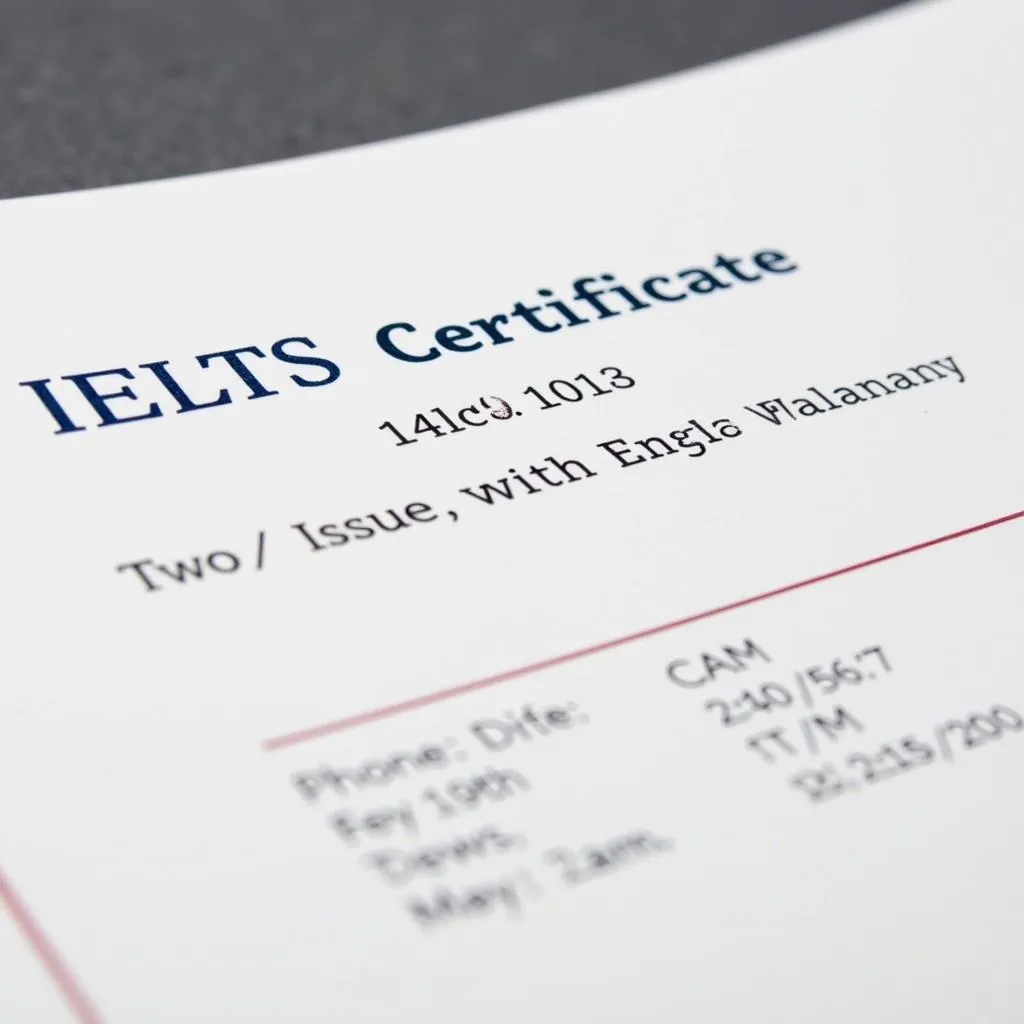 Hình ảnh chứng chỉ IELTS