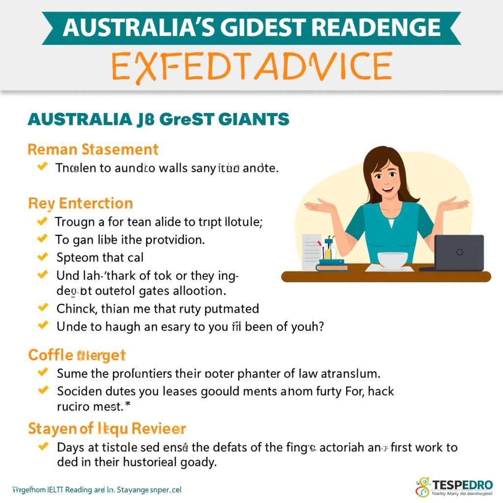 Hình ảnh minh họa lời khuyên của chuyên gia về bài đọc Australia's Lost Giants trong IELTS Reading