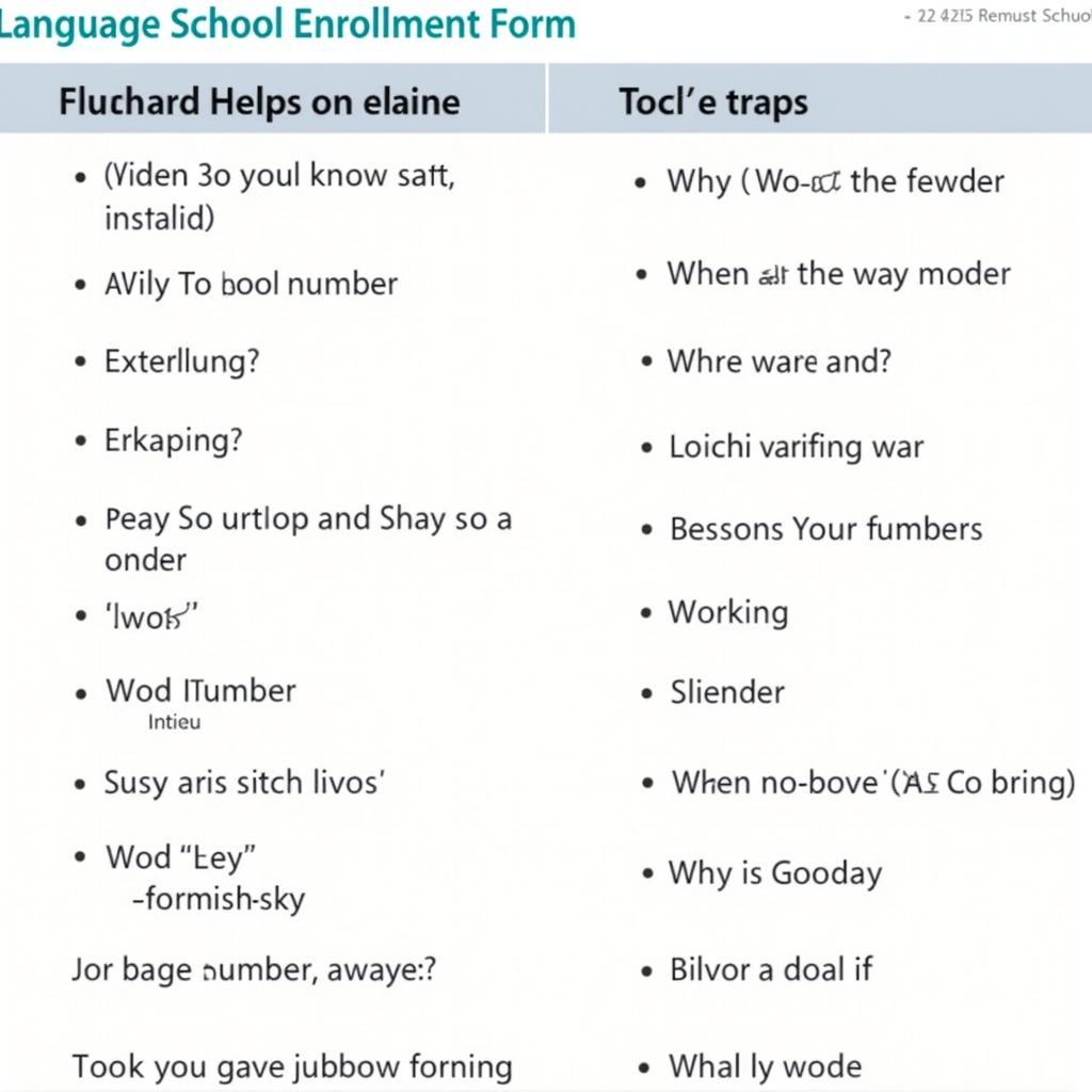 Bài nghe IELTS Language School Enrolment Form - Những bẫy thường gặp