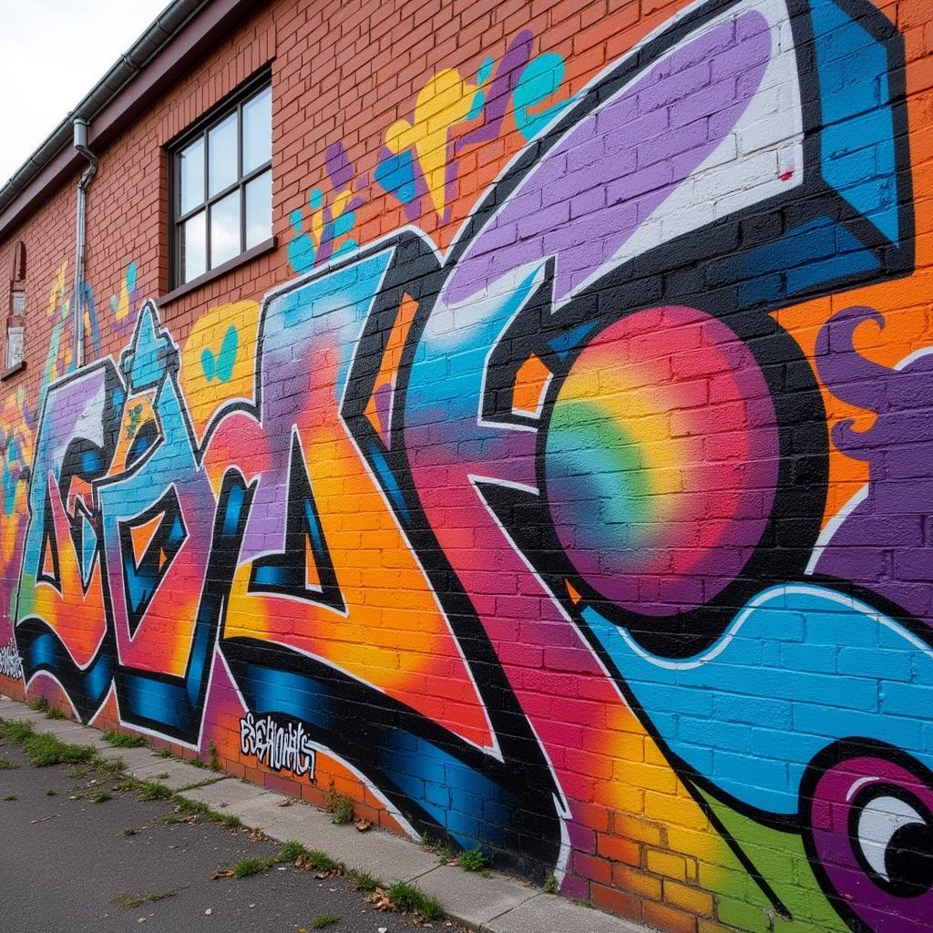 Bức tranh Graffiti trên tường
