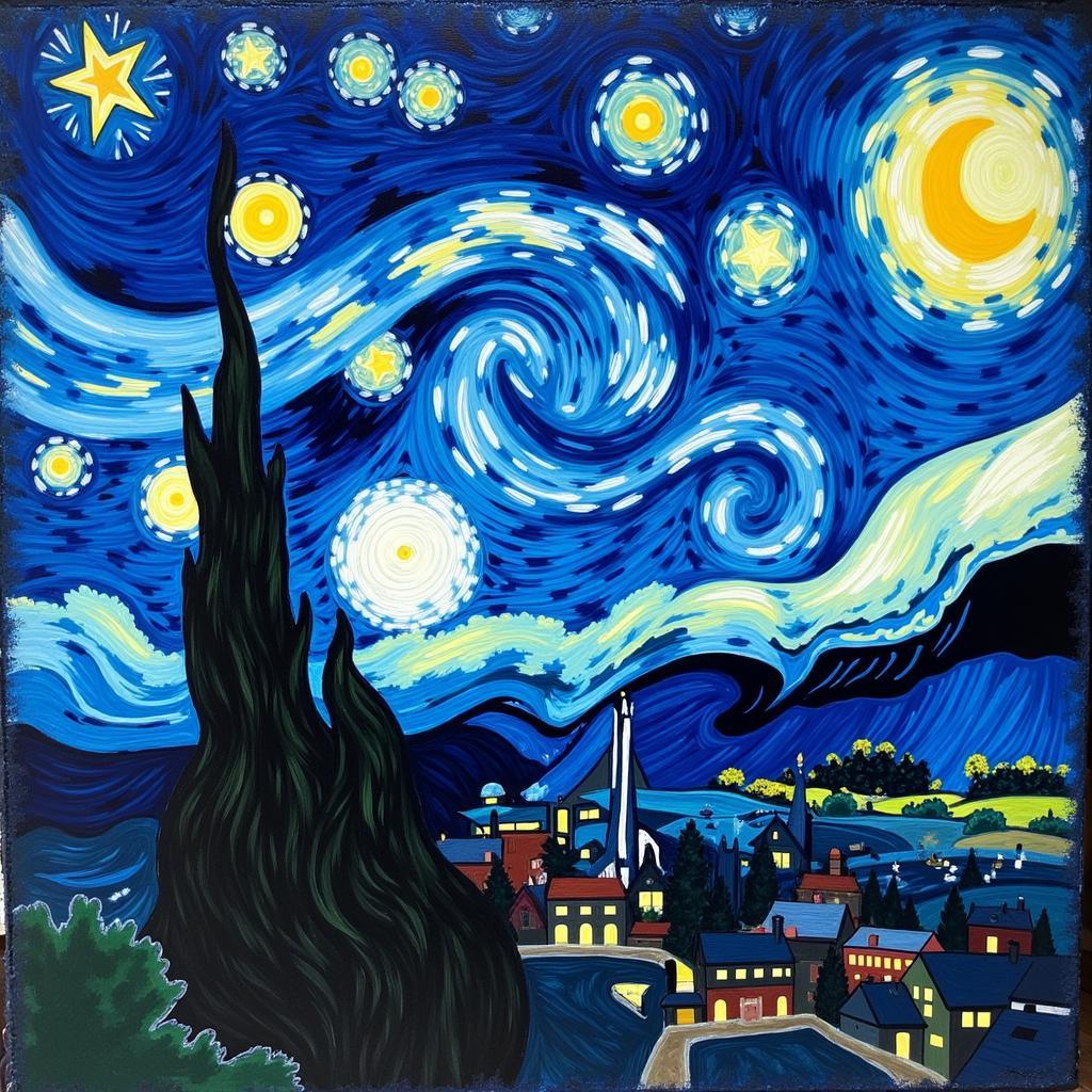 Bức tranh Starry Night của Van Gogh