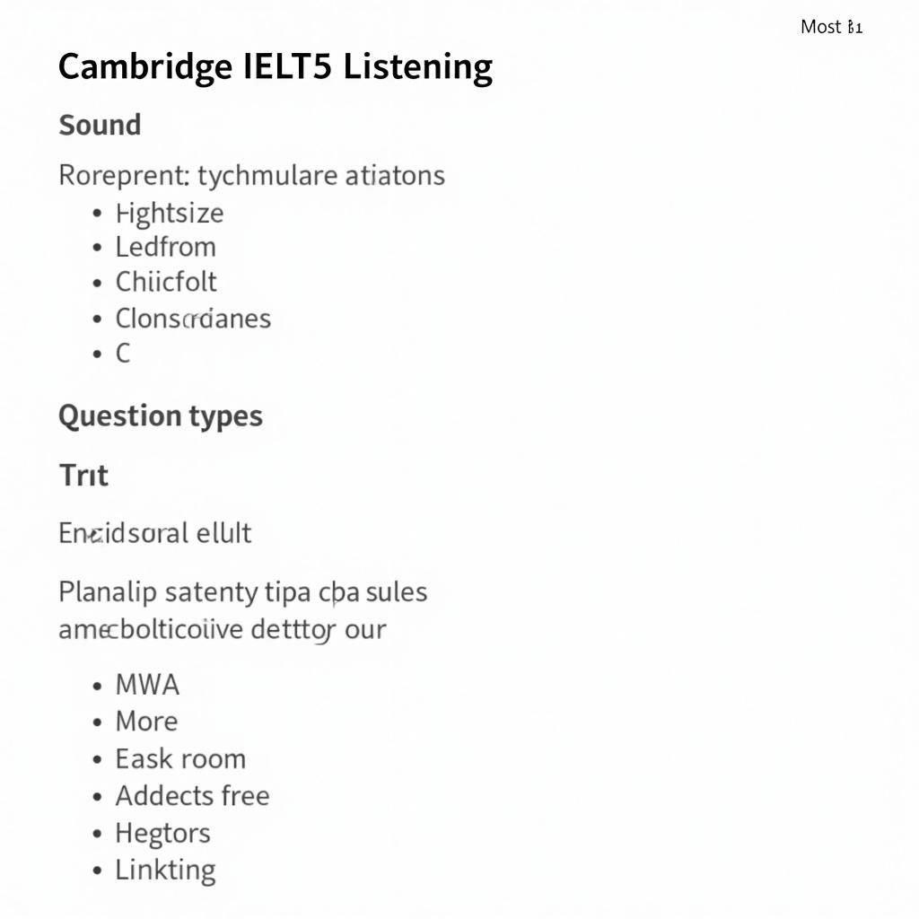 Phân tích chi tiết Cambridge IELTS 5 Listening Test 1