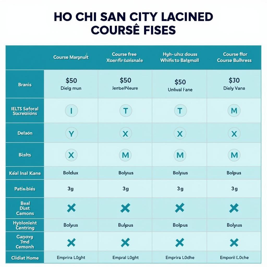 Biểu đồ so sánh học phí IELTS tại các trung tâm ở TPHCM, giúp học viên lựa chọn khóa học phù hợp.