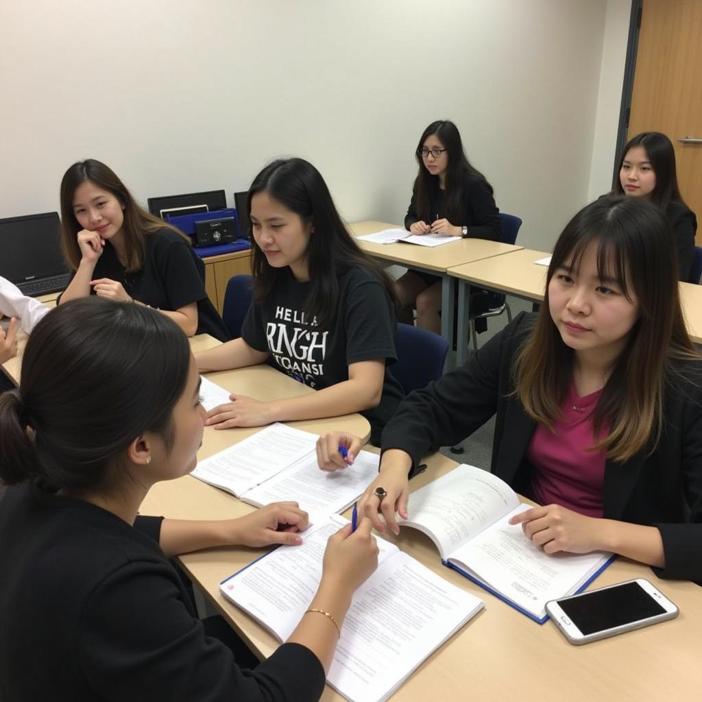 Học viên tham gia khóa học IELTS cơ bản tại NGOẠI NGỮ CEO