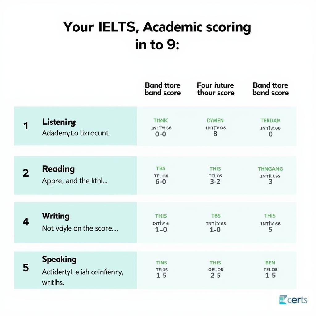 Hệ thống chấm điểm IELTS Academic