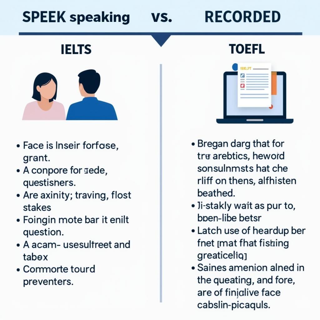 So sánh phần thi nói IELTS và TOEFL