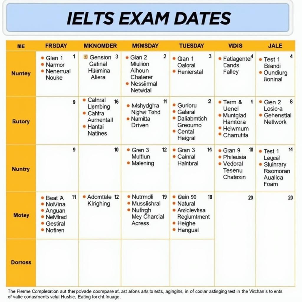 Lịch thi IELTS tại Hà Nội