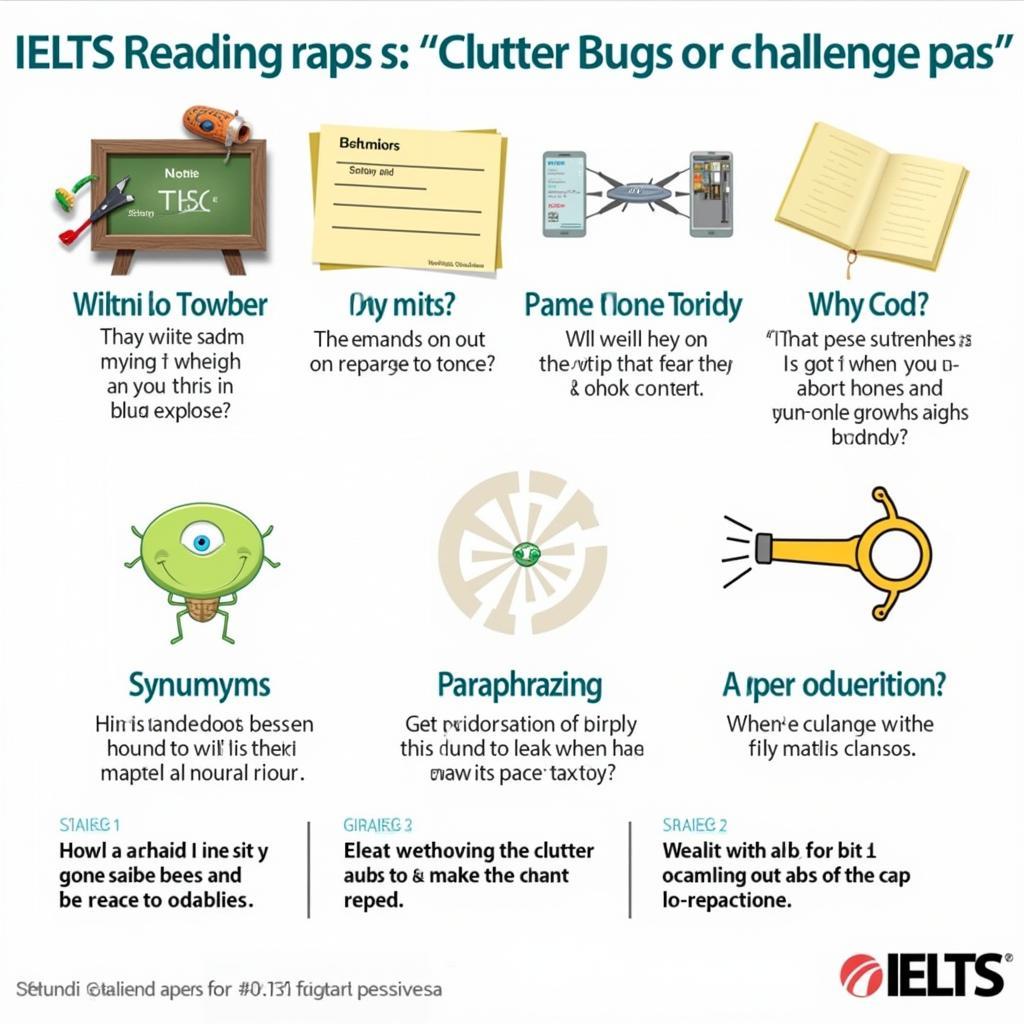 Những cái bẫy thường gặp trong bài đọc clutter bugs beware ielts reading