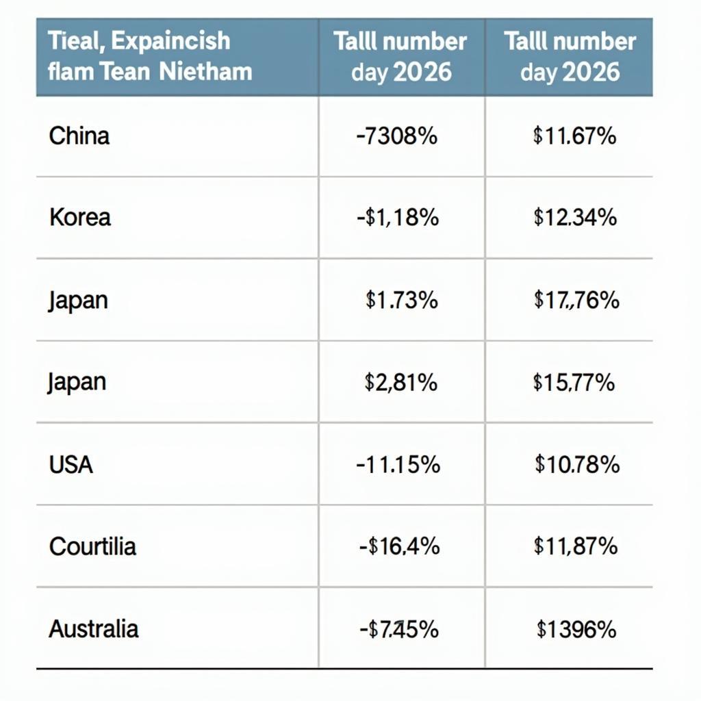 Phân tích đề IELTS Writing Task 1 Table