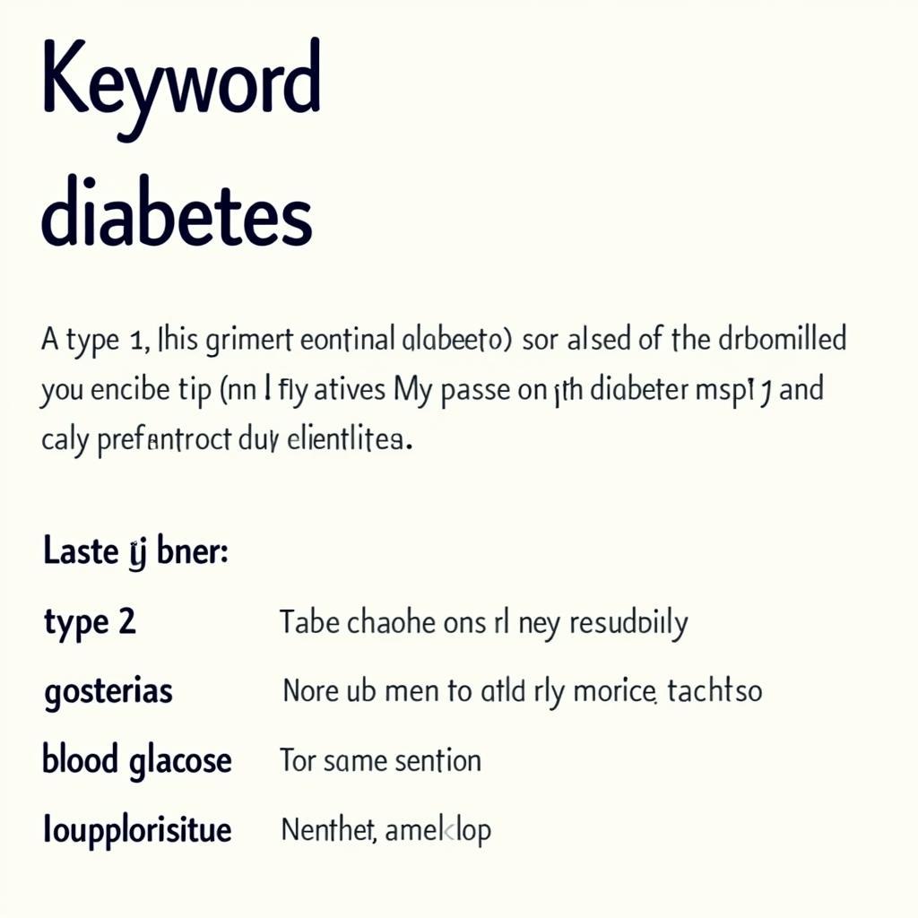 Phân tích chi tiết về từ khóa "diabetes" trong bài đọc IELTS