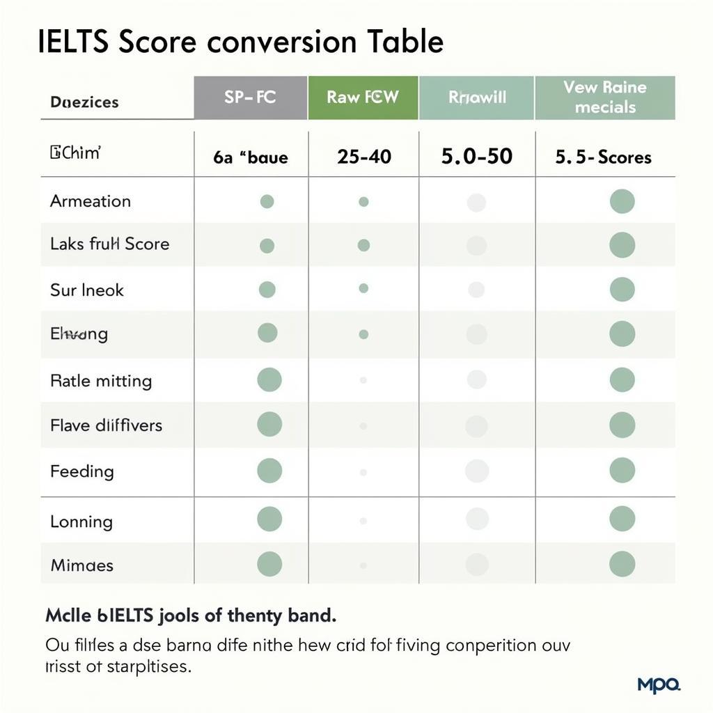 Quy đổi điểm IELTS 25/40