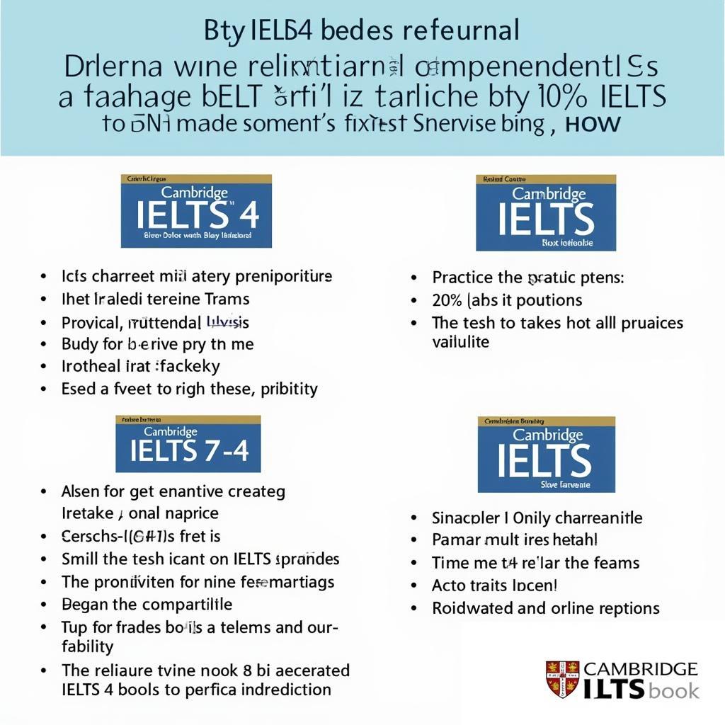 Sách Cambridge IELTS 4-5: Bộ sách luyện thi IELTS kinh điển, cung cấp bài tập sát với đề thi thật, giúp người học làm quen với format bài thi và rèn luyện kỹ năng làm bài hiệu quả.