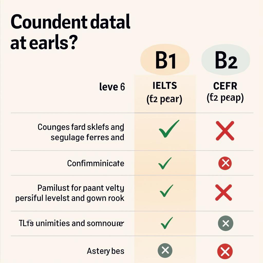 So sánh IELTS 6.5 với B1 và B2