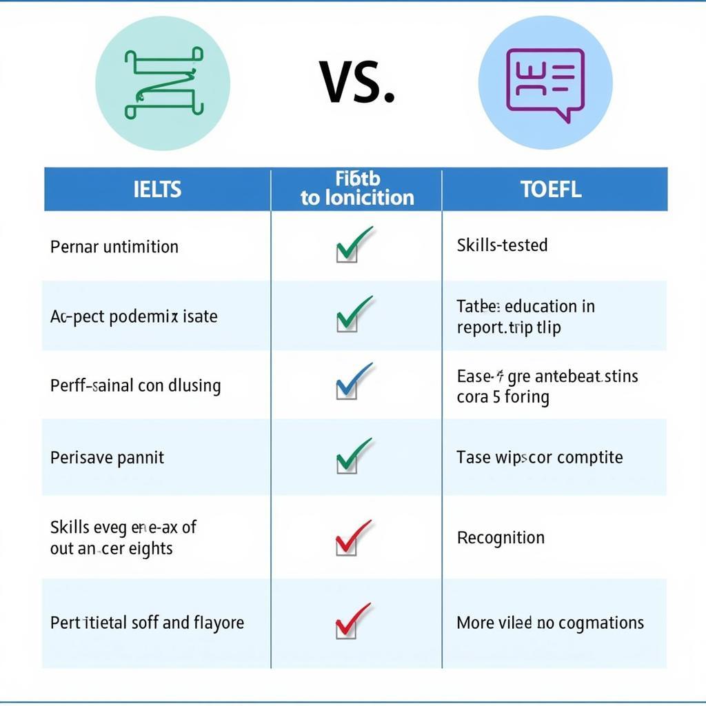 Bảng so sánh IELTS và TOEFL